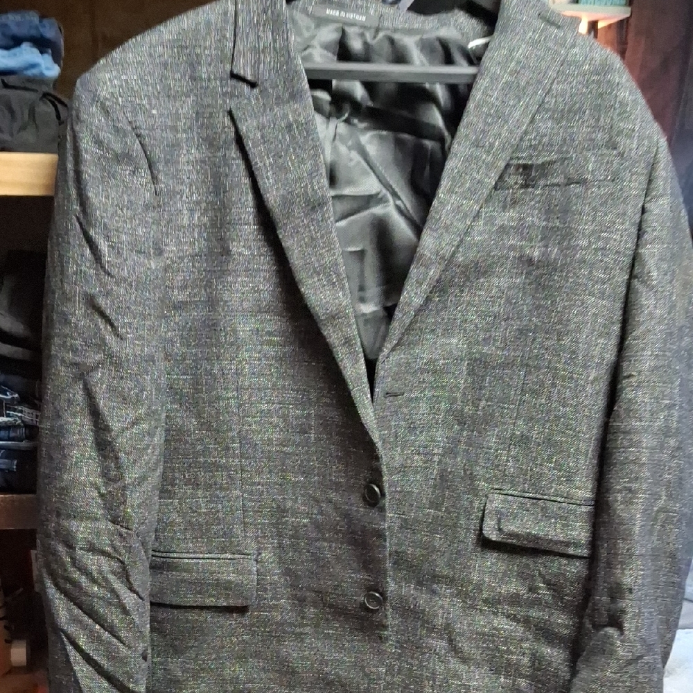 Kenneth Cole Charcoal Textured Blazer